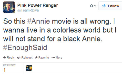 Twitter Racism at Annie