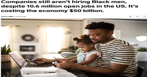 White people do not hire black males.